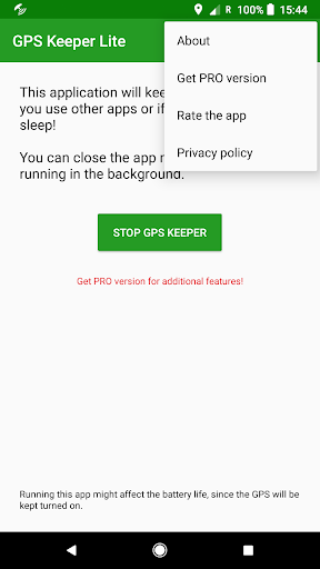 GPS Keeper Screen 2