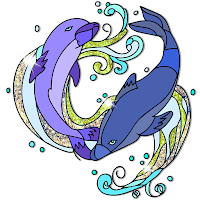 Dolphins Color by Number - Water Animals Coloring