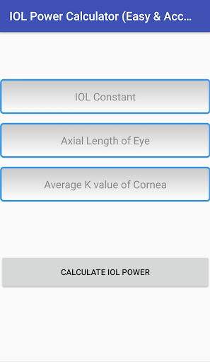 Android application IOL Power Calculator screenshort