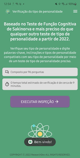 Visualização do aplicativo