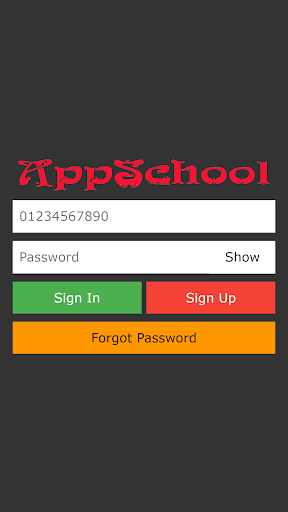 Android application AppSchool screenshort