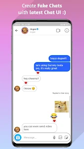 Fake chat on instagram