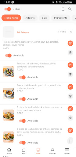 FOOD pour marchands Screen 3