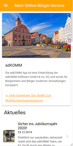 adKOMM APP Screen 2