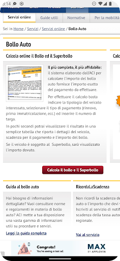Android application Controllo Targa screenshort