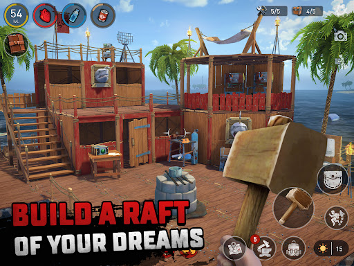 Novo Jogo de Sobrevivência No Mar ! - RAFT - #1 (link do download