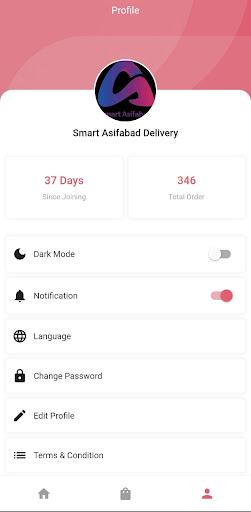 SmartAsifabad Delivery Screen 2