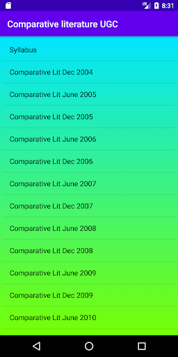 Comparative literature - NET Screen 2