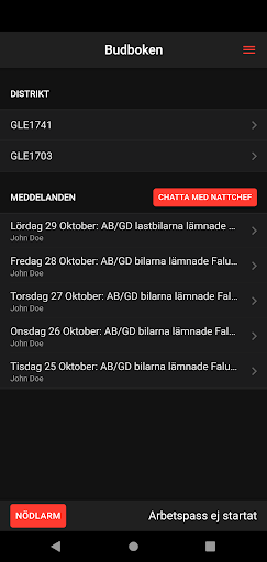 Android application Budboken screenshort