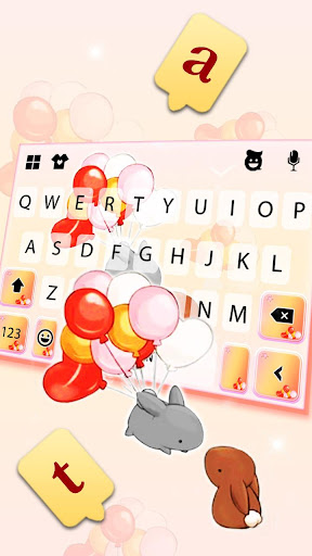 Cartoon Love Keyboard Theme Screen 2