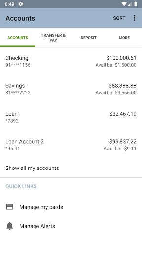 MCNB Banks Mobile Banking Screen 3