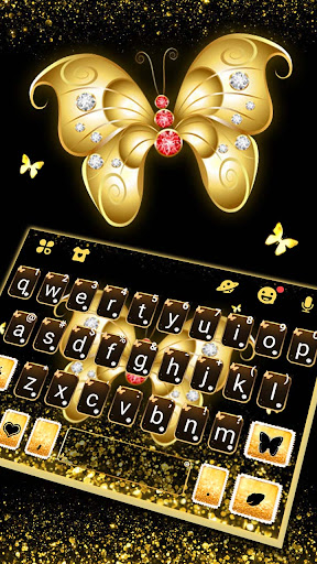 Shine Gold Butterfly Keyboard Screen 2