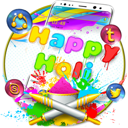Happy Holi Launcher Theme logo