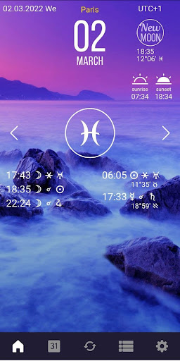 Android application Sky Calendar 2022 screenshort