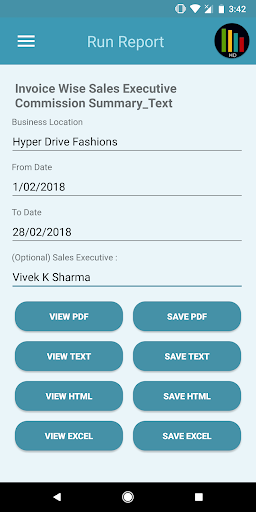 HDReports Screen 2