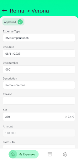 Radix+ Expenses Screen 2