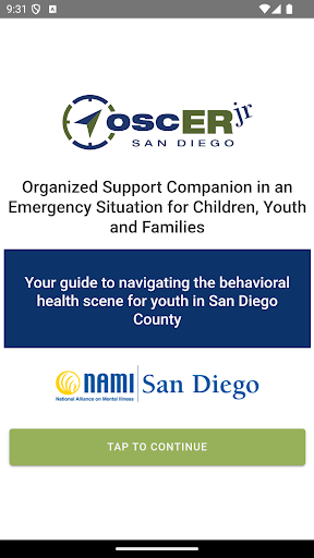 Android application oscER Jr. San Diego screenshort