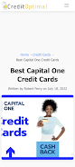 Capital One Credit Cards Screenshot