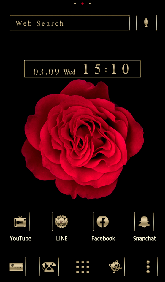 #1. Red Rose Theme +HOME (Android) By: +HOME by Ateam Entertainment