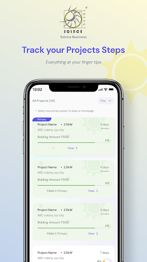 Android application Solnce Business screenshort