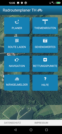 Android application Radroutenplaner Thüringen screenshort