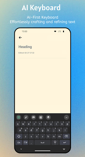 Android application AI Keyboard:writer's companion screenshort