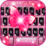 Cover Image of Télécharger Pinky Butterfly Keyboard Theme  APK