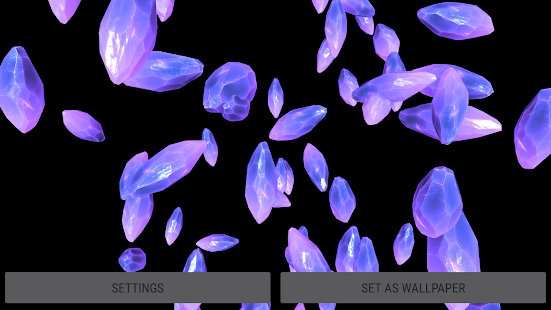 Crystals Particles 3D Live Wal Schermata