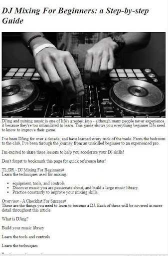 Android application How to Play DJ screenshort