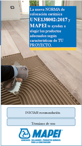 Android application MAPEI UNE138002 screenshort