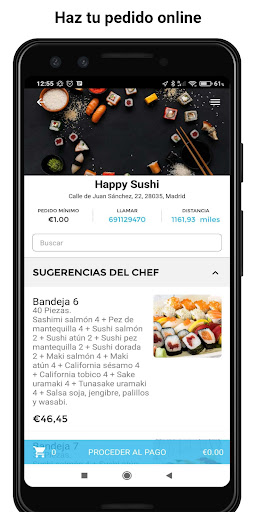 Android application Happy Sushi screenshort