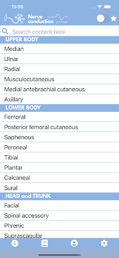 Android application Nerve Conduction Studies screenshort
