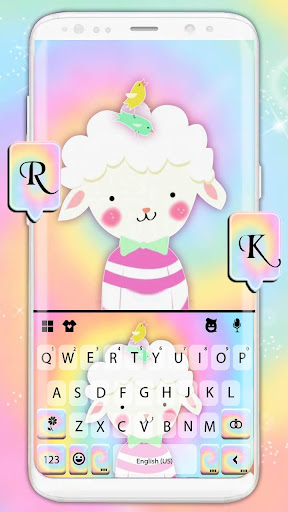Android application Rainbow Sheep Keyboard Theme screenshort