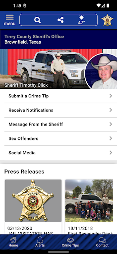 Android application Terry County TX Sheriff screenshort