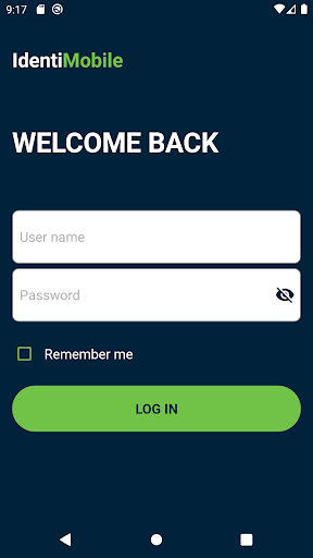 Android application Identi Mobile Pro screenshort