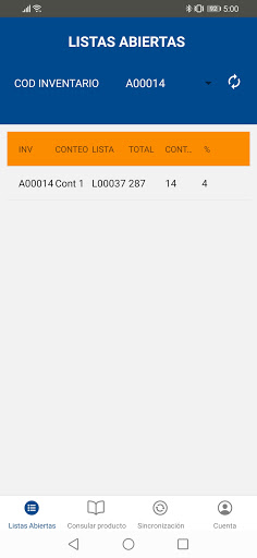 Inventario Mets Mobile Screen 2