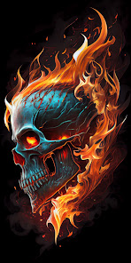 Captura 5 Flame Skull Wallpapers 2023 HD android
