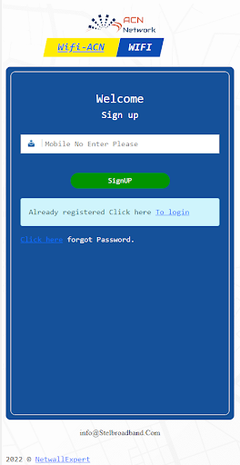 Android application ACN Wifi Selfcare screenshort