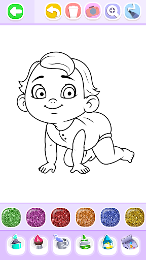 Android application Cute Babies Coloring Pages screenshort