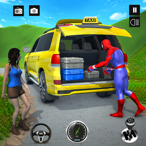Superhero Car Games Taxi Games logo