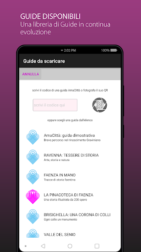 Android application AmaCittà screenshort