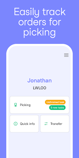 Android application Jiffy WMS screenshort