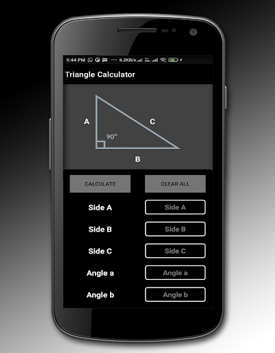 Right Triangle Calculator Screen 2
