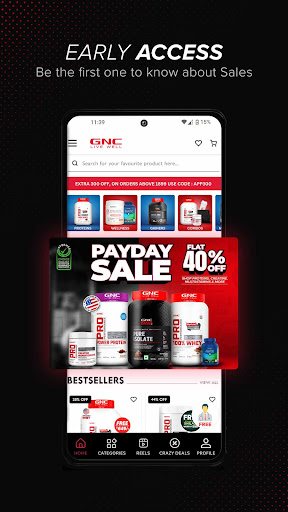 Android application GNC India screenshort