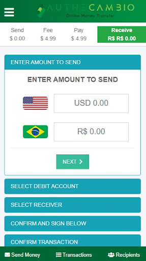 AUTHECambio Screen 2