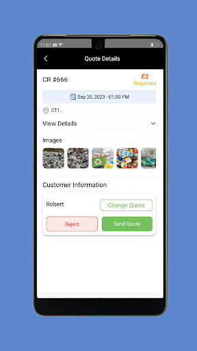 The Waste Collector App Screen 2