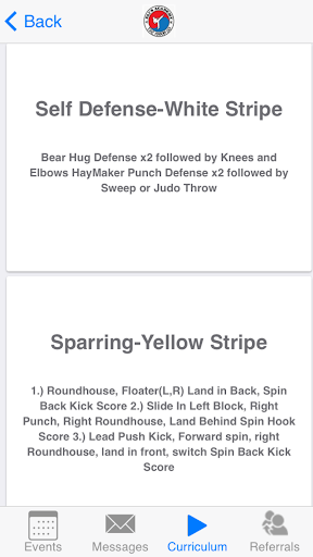 Android application Pai’s Taekwondo Schenectady screenshort