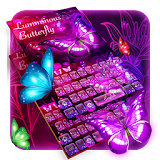 Luminous butterfly keyboard icon