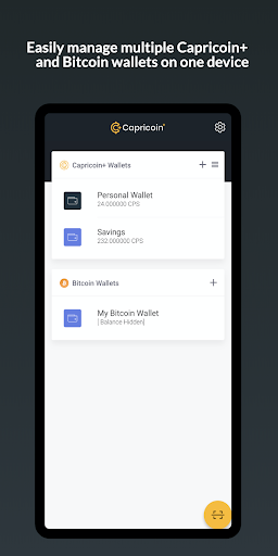 Android application Capricoin Copay screenshort