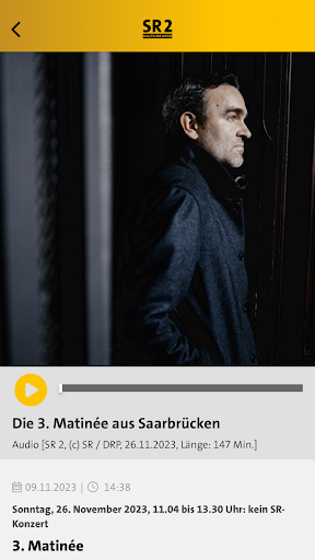 Android application SR 2 KulturRadio screenshort